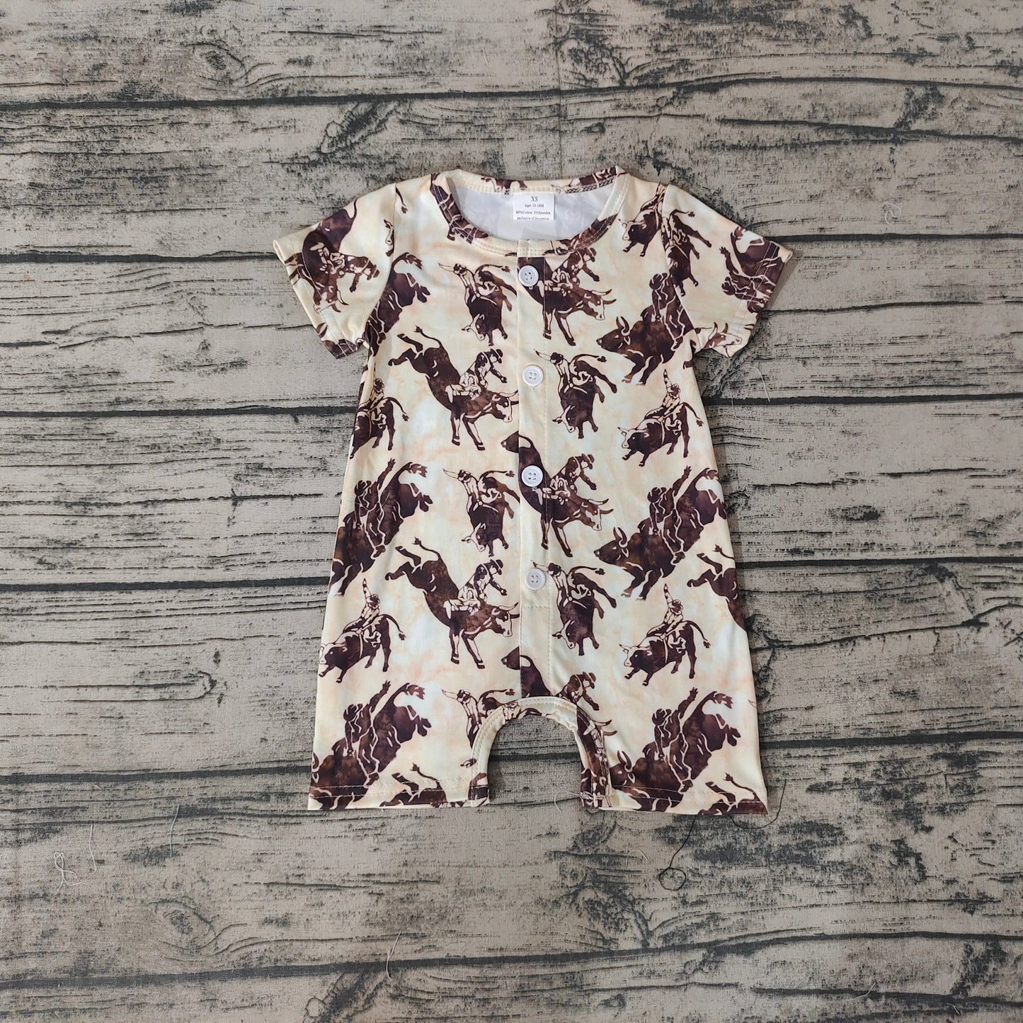 Baby Boys Rodeo Horse Summer Rompers