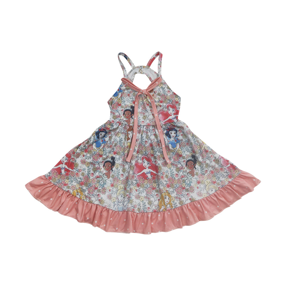 Baby Girls Princess Strap Knee Length Dresses