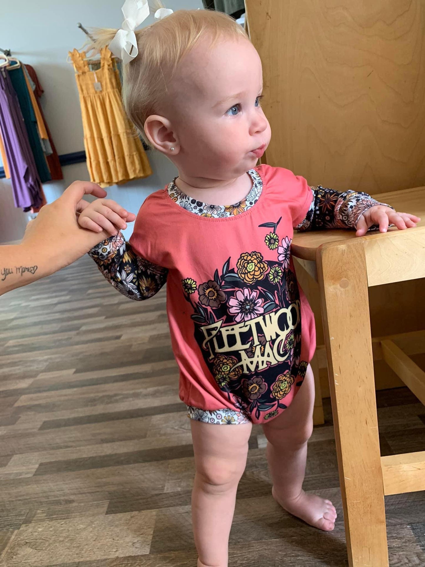 Baby girls western singer floral rompers