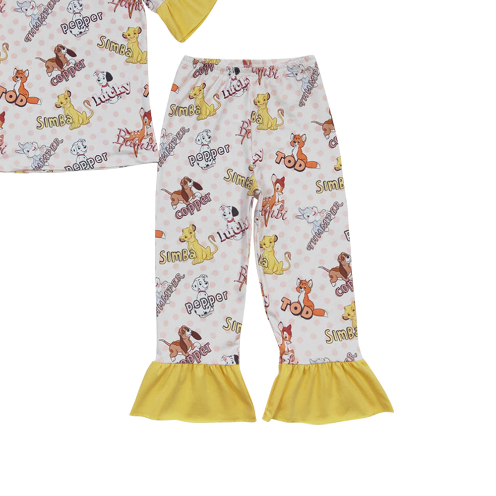 Baby Girls Cartoon Animal Pajamas Clothes Sets