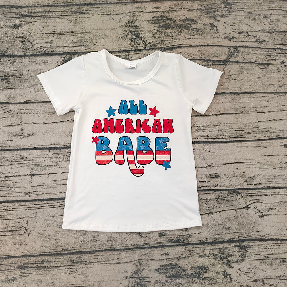 Baby Girls All American Babe Short Sleeve Shirts Tops