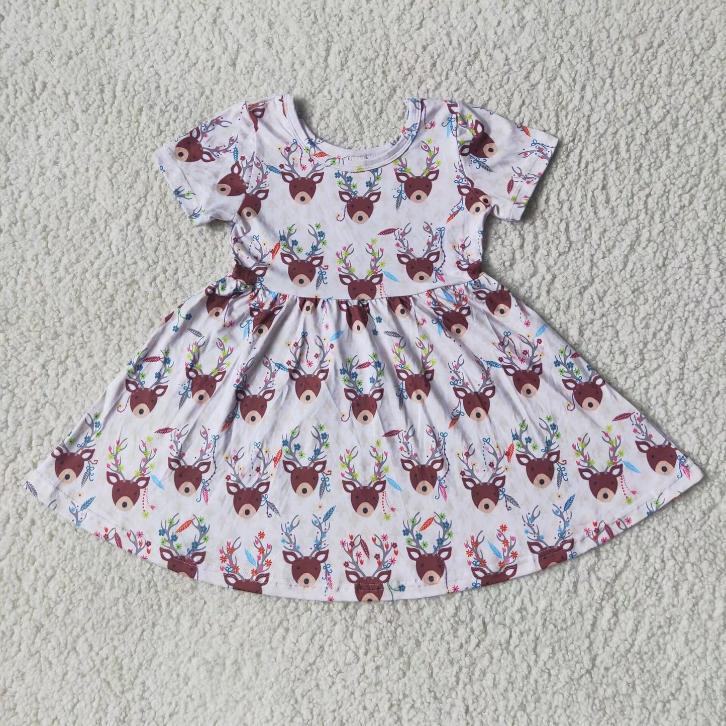 Baby girls christmas deer dresses