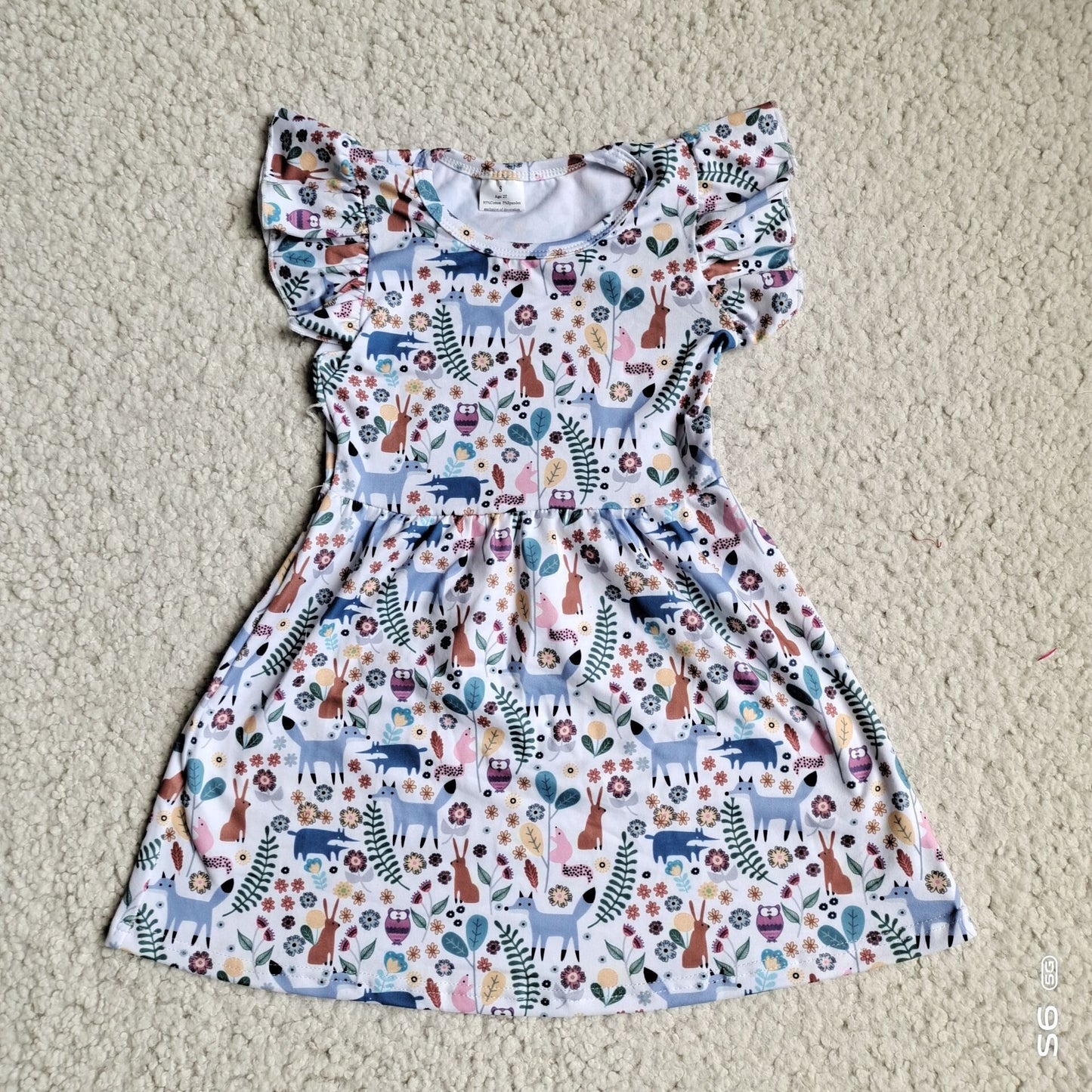 Baby girls pink deer pearl dresses