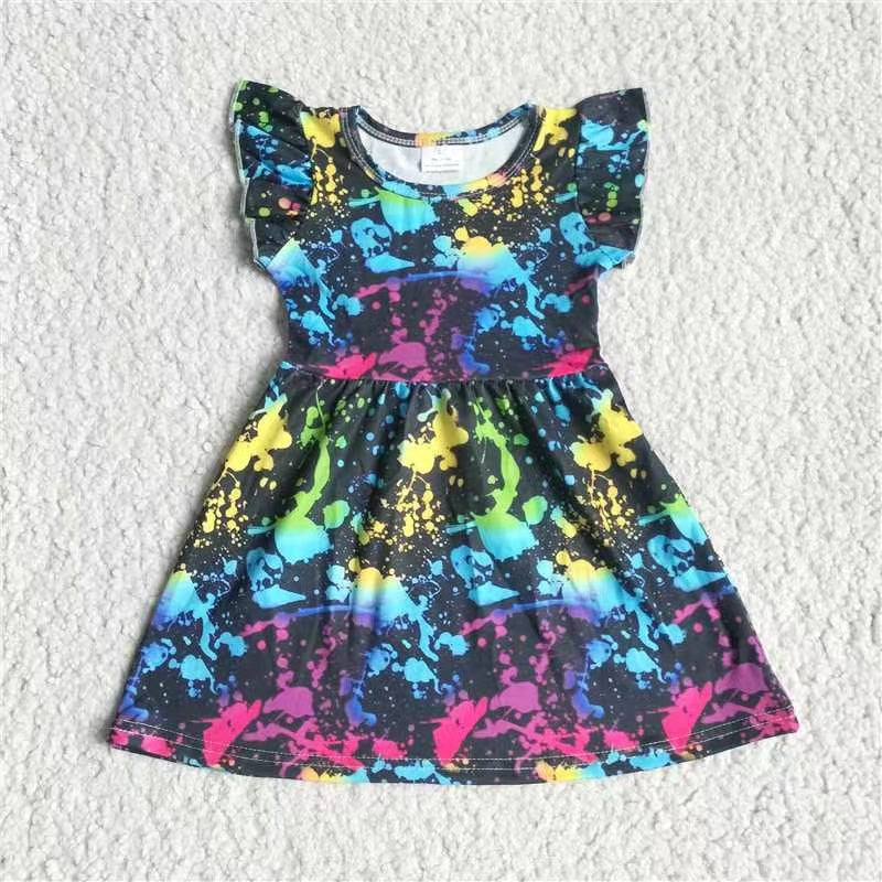 Baby girls tie dye pearl dresses