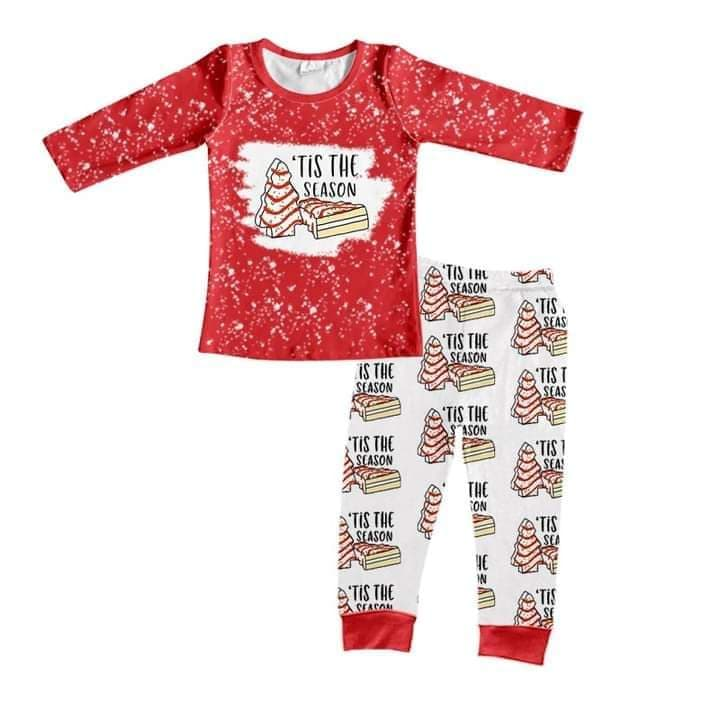 Baby Boys Red season Christmas pants pajamas clothes sets