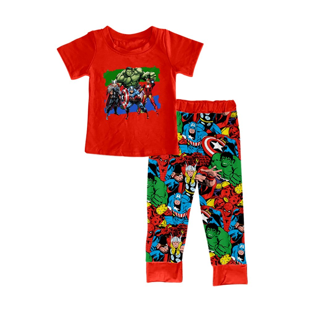 Baby boys cartoon hero pants clothes sets
