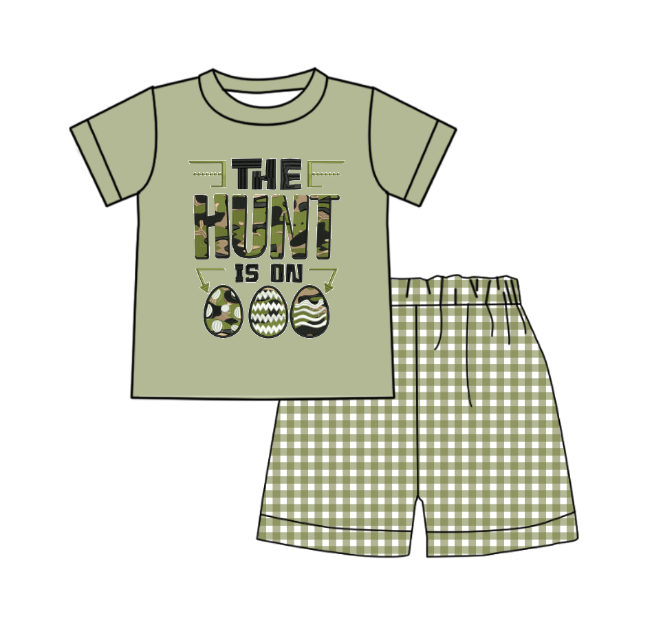 Baby Boys Easter hunting eggs shorts sets