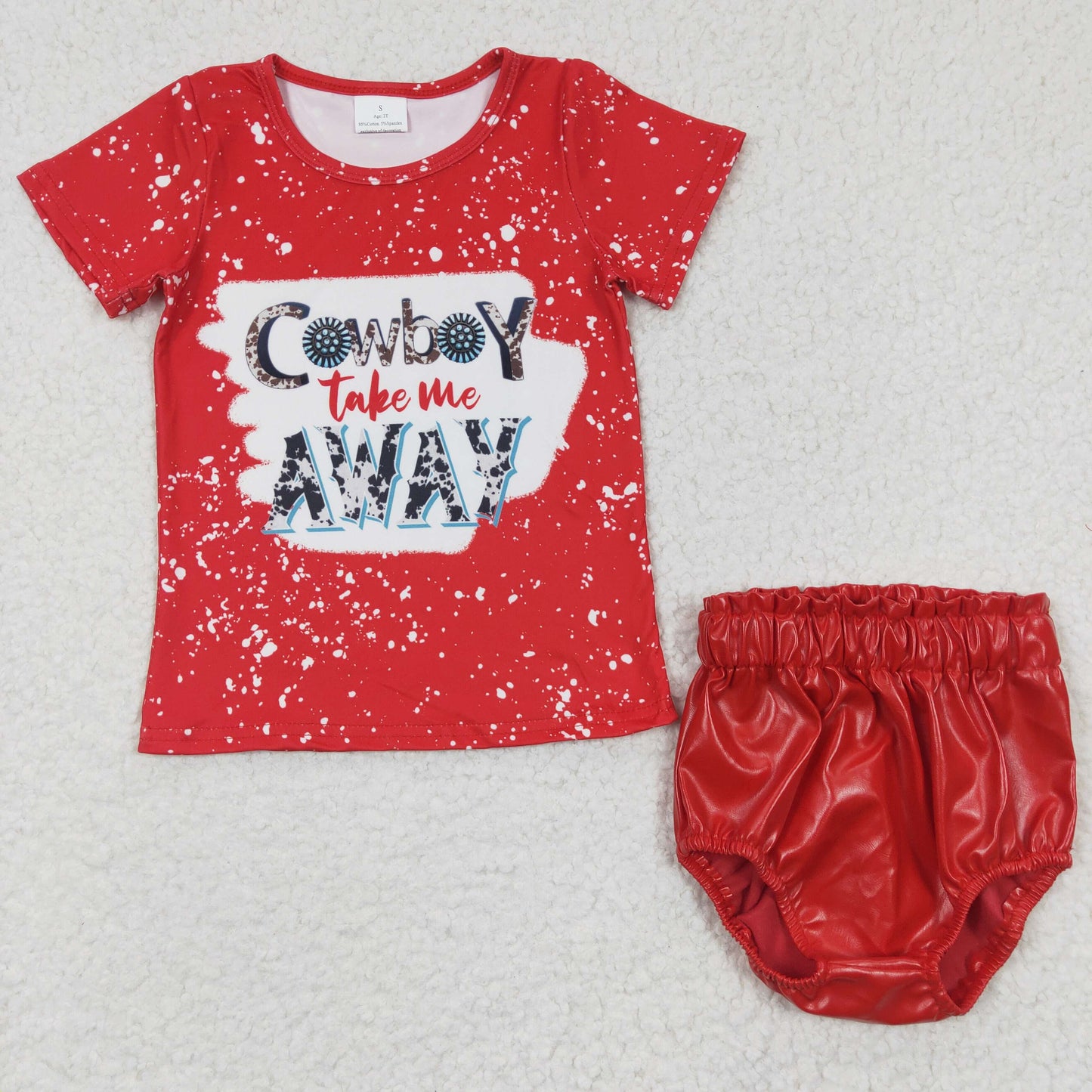 Baby Girls Cowboy Take Me Away Bummie Sets
