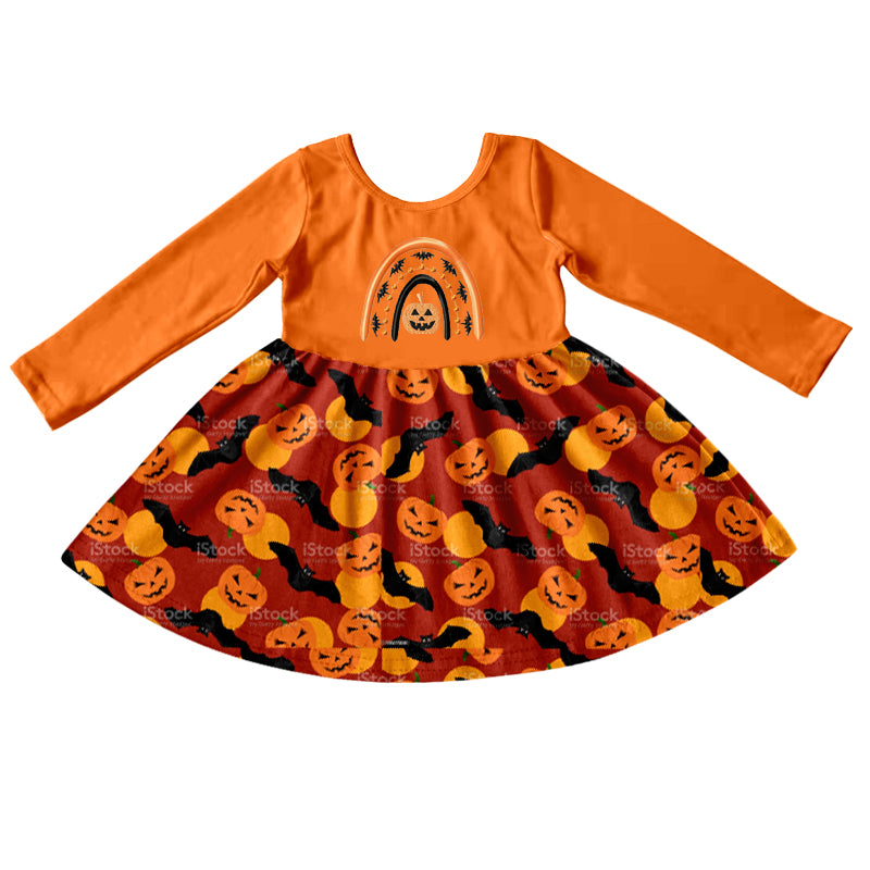 Baby girls Halloween rainbow dresses