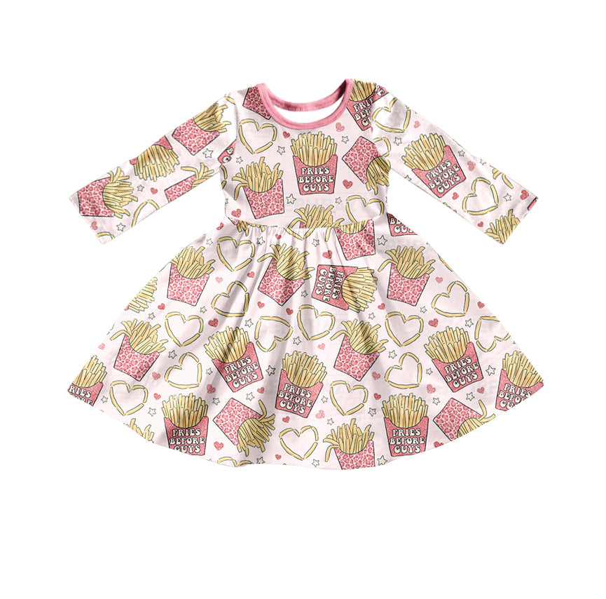 Baby Girls fries Valentines knee length dresses