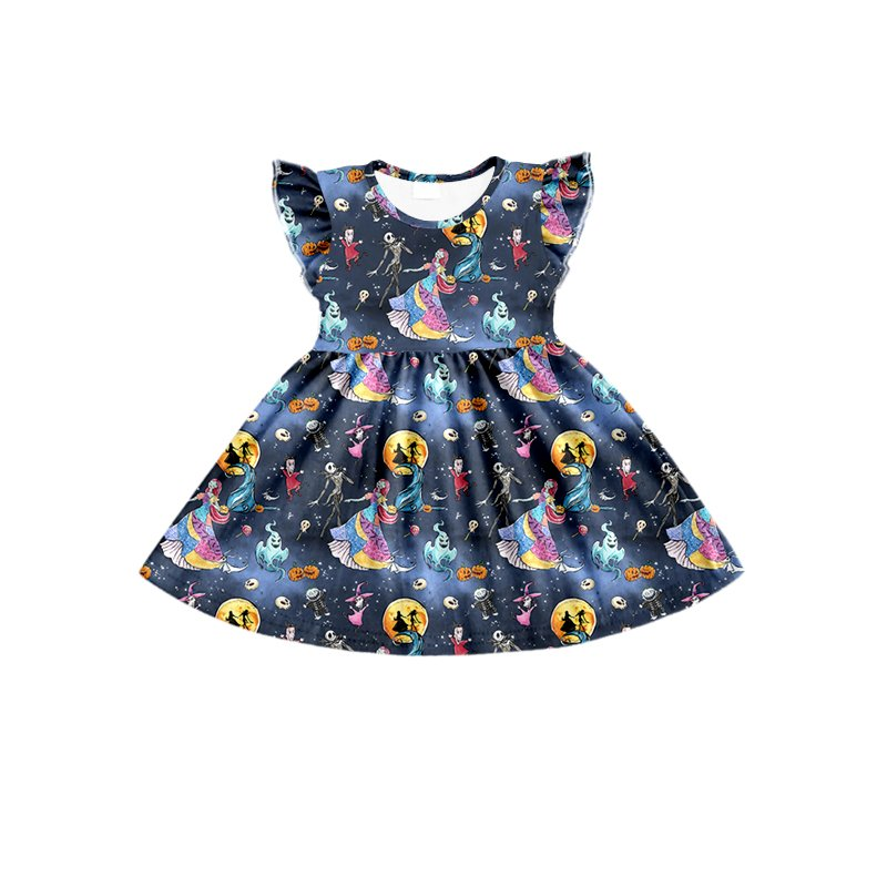 Baby girls Halloween flutter sleeve dresses