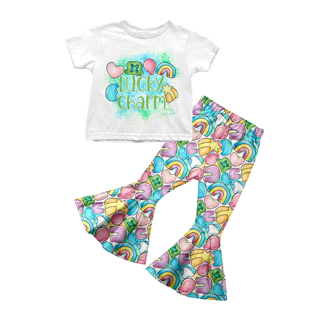 Baby Girls Lucky St Patrick Day Bell Pants sets