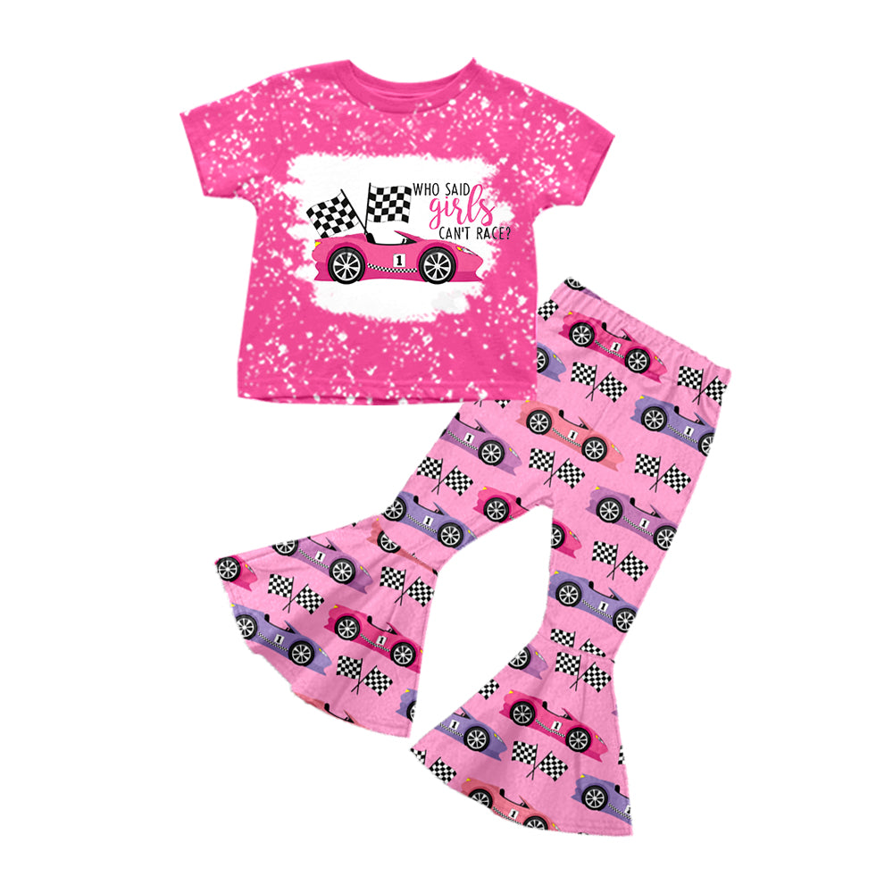 Baby Girls Pink Racing Car Bell Pants sets