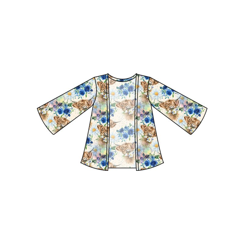 Baby Girls western cow fall cardigan