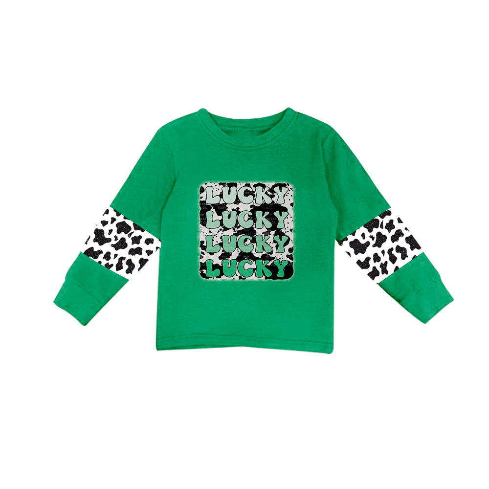 Baby Girls Boys Lucky St Patrick Long Sleeve shirts tops