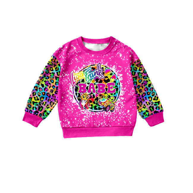 Baby Girls Hotpink Animal Cartoon Long Sleeve shirts tops