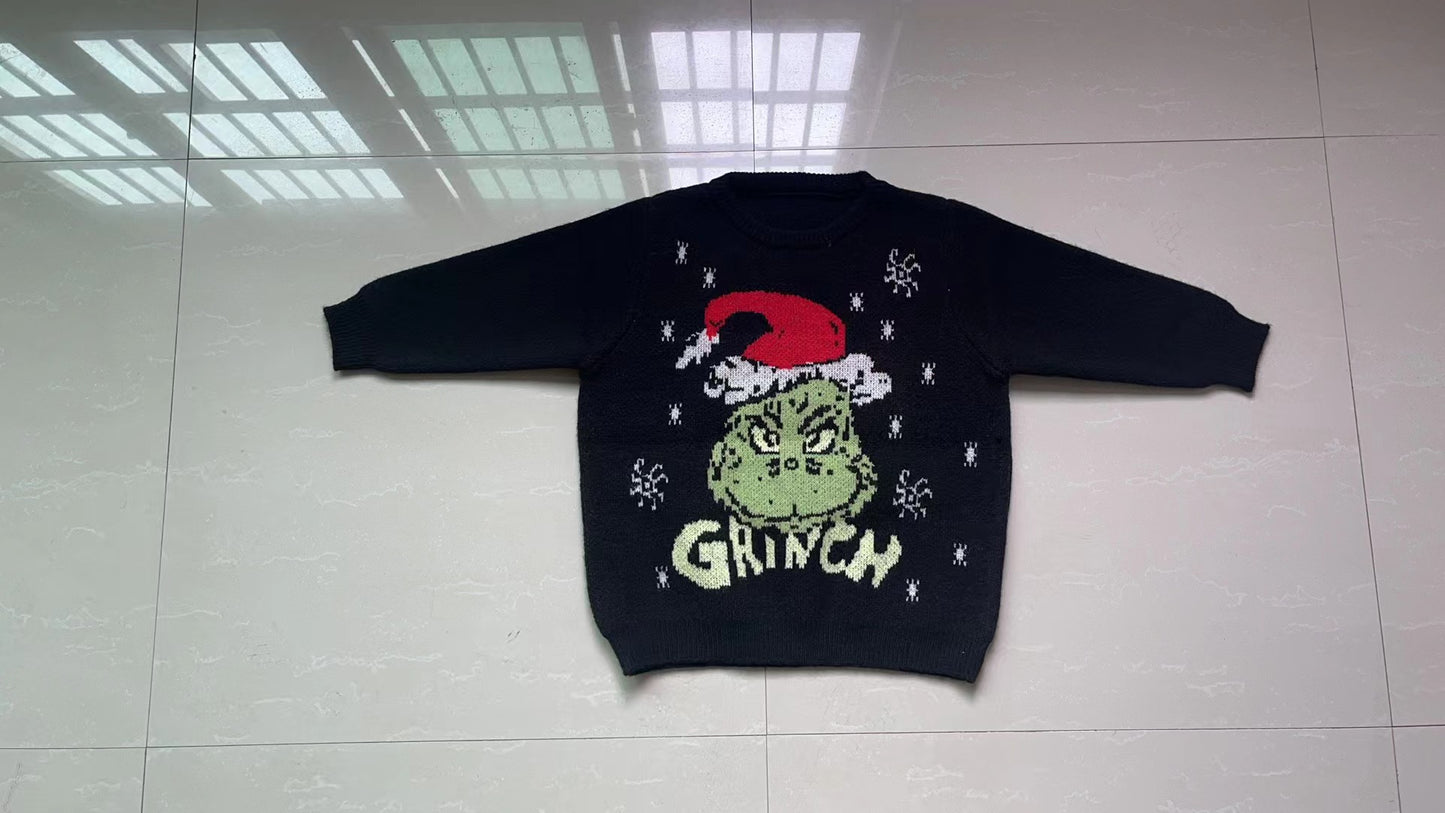 Baby Children Christmas Black Frog Woolen Sweaters