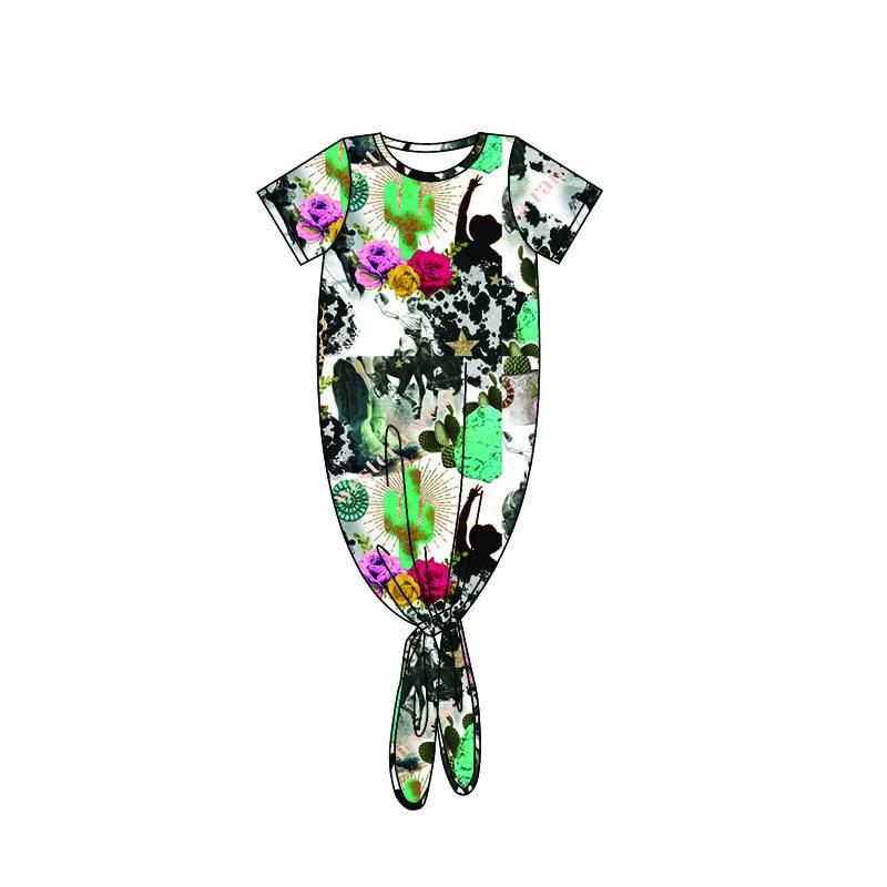 Baby newborn western cactus gown
