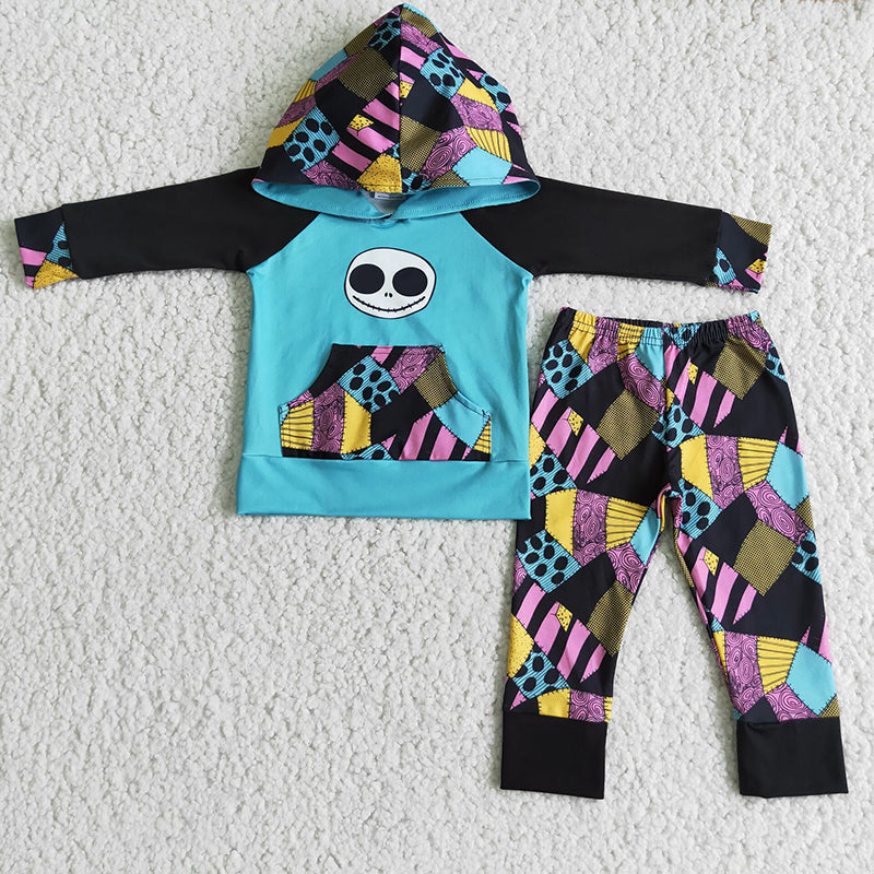 Baby Boys Hooded Patchwork Halloween fall sets