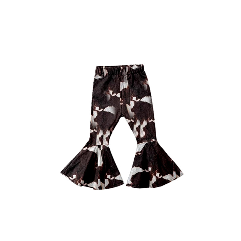 Baby Girls Western Cowhide Bell Bottom Pants 5