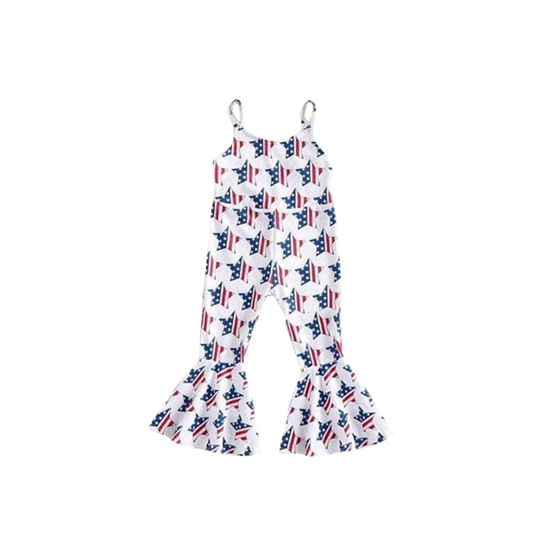 Baby girls 4th of July Jumpsuits 2