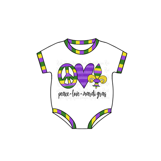 Baby Girls Mardi Gras Day Rompers