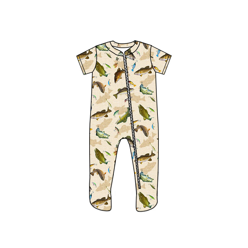 Baby Boys Fishing Short Sleeve rompers preorder