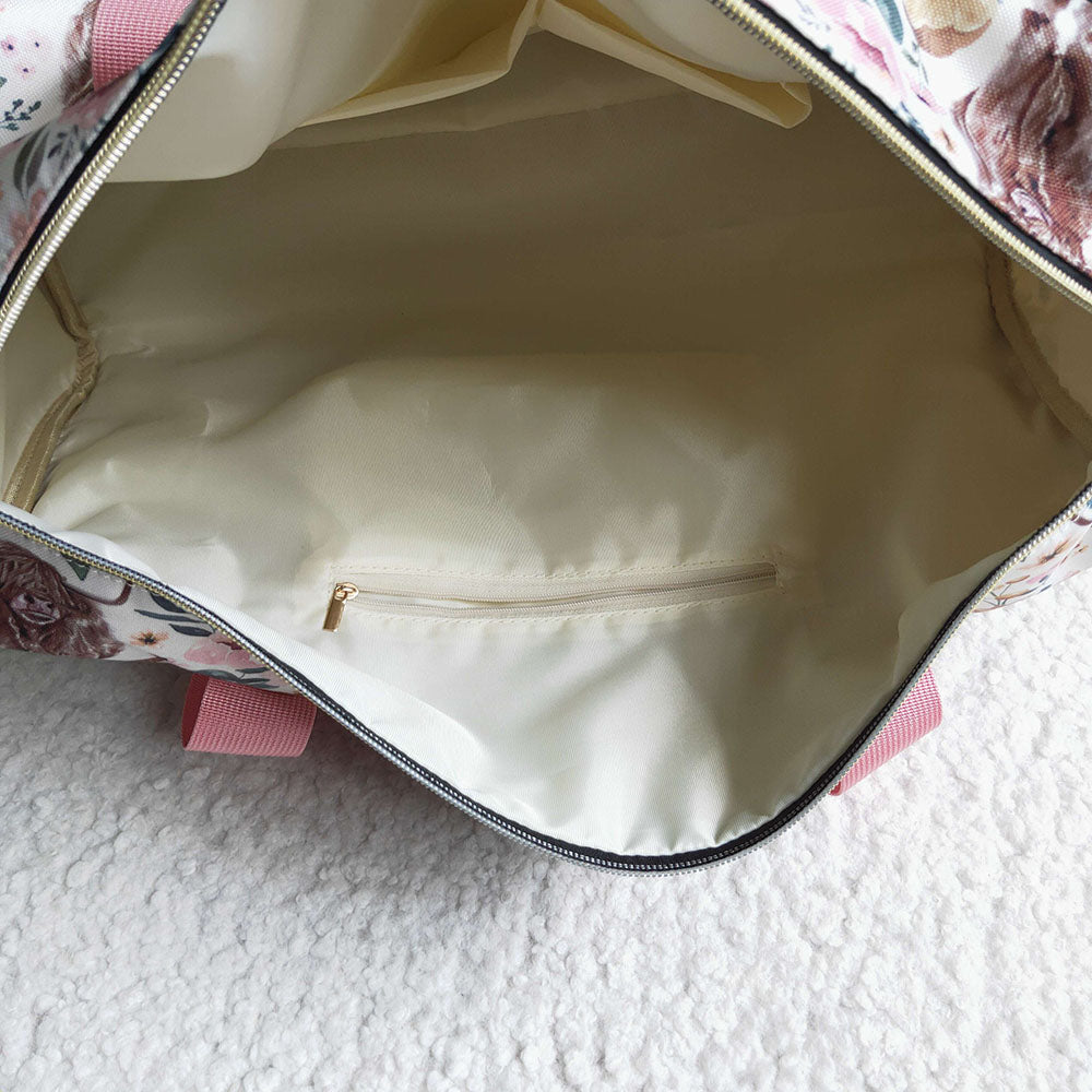 Western cow pink flower Gym bags