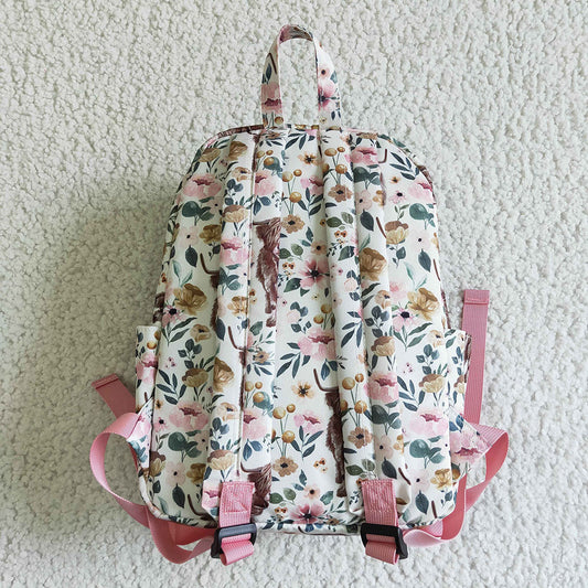 Western cow pink flower back bags