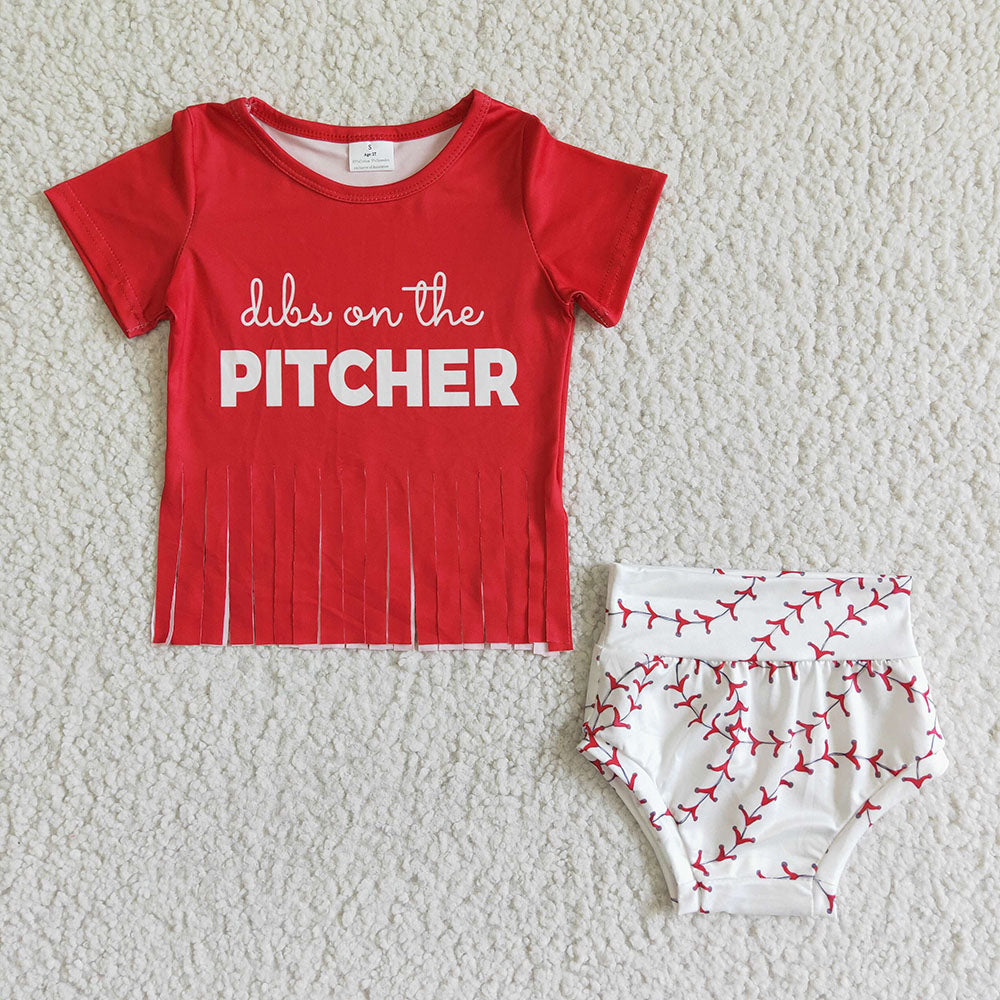 Baby girls summer baseball bummie sets(can choose headband here)