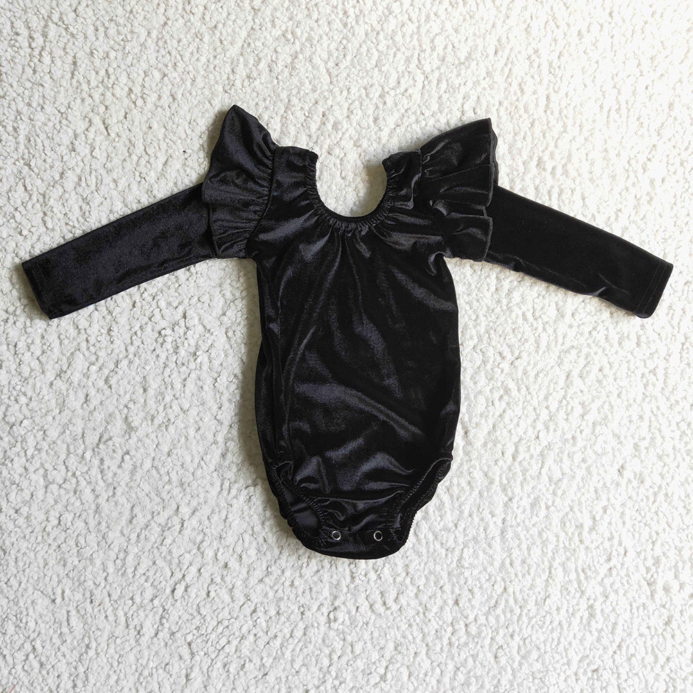 Baby Girls 7 Colors Velvet Long Sleeve Leotards Rompers