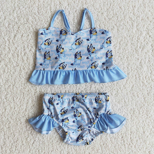 Baby Girls cartoon dog 2pcs swimsuits