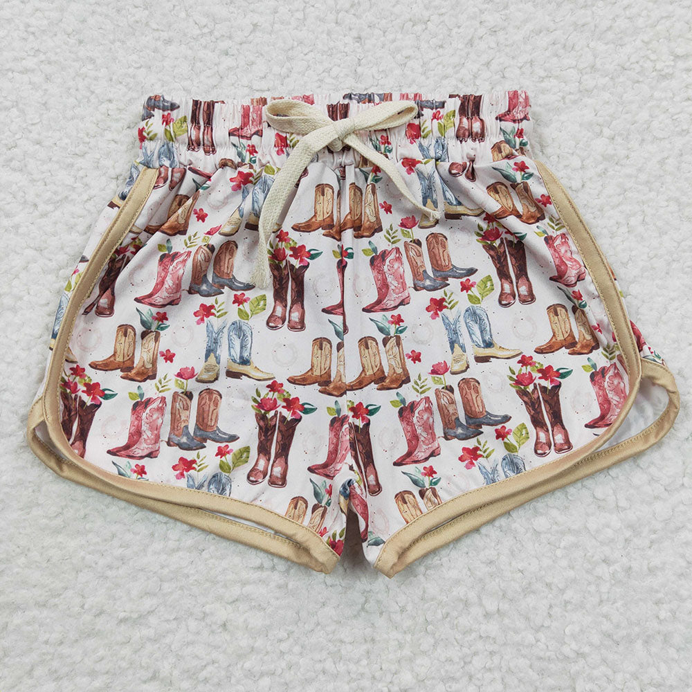 Baby Girls Western Boots Sports Summer Shorts