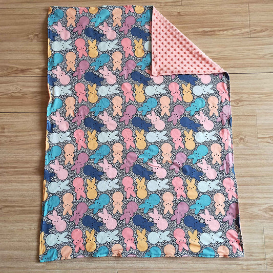 Baby girls easter bunny blankets