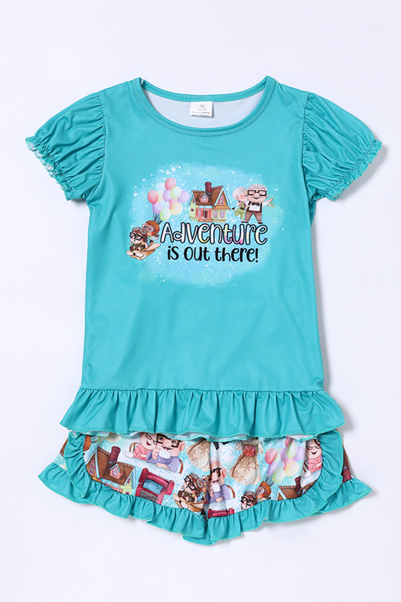 Children summer family cartoon shorts sets