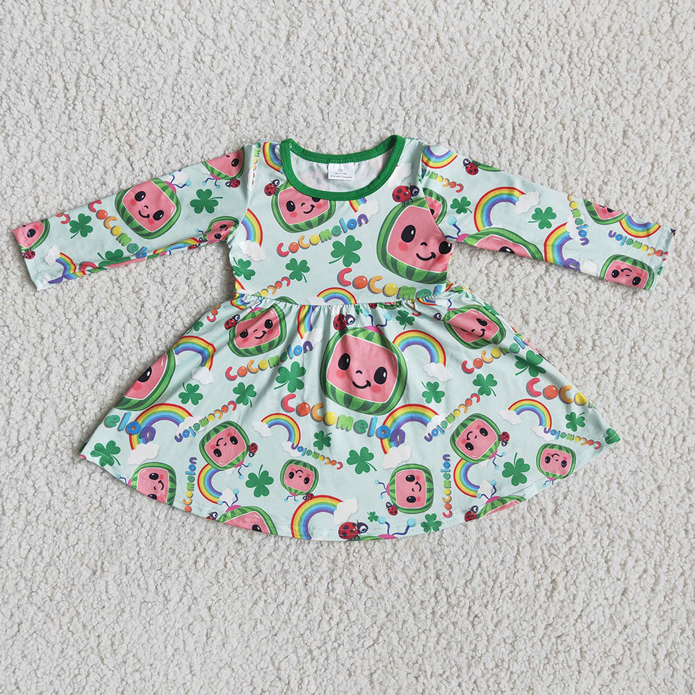 Watermelon cartoon St Patrick Day dresses