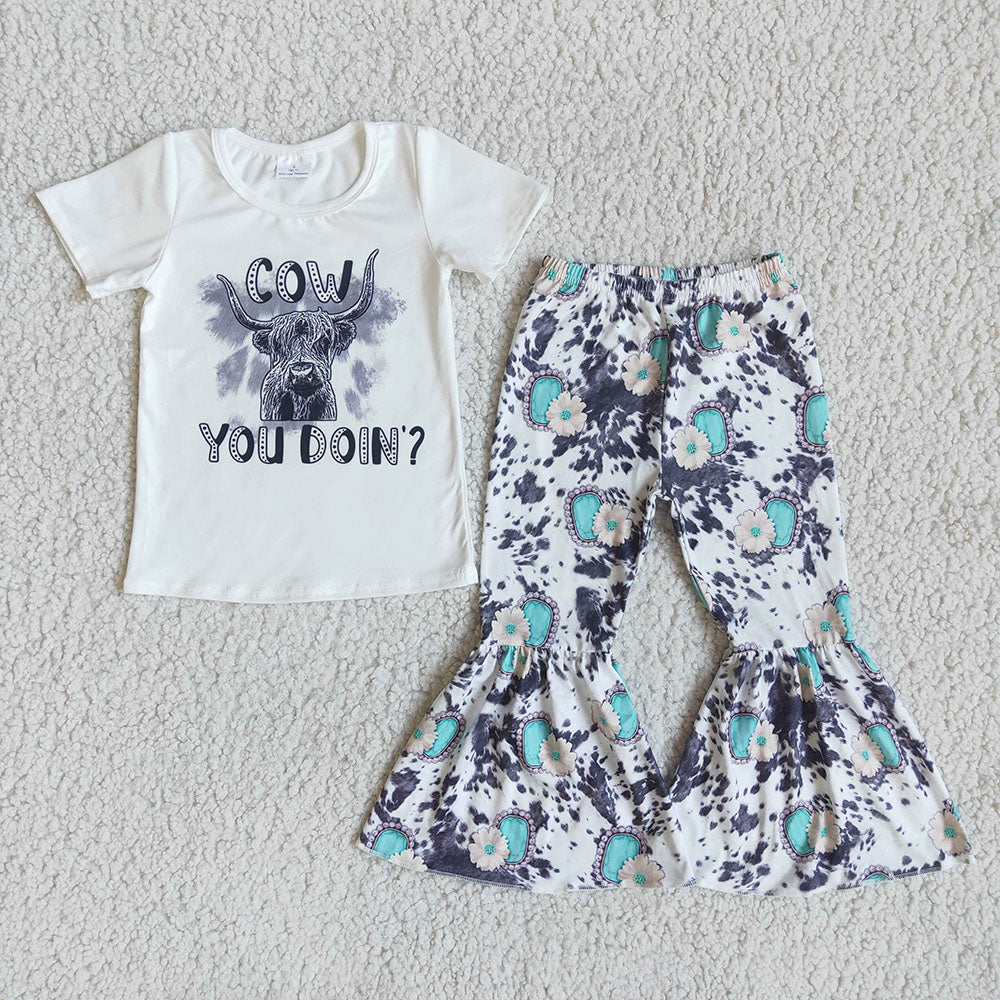 Grey cow ftie dye bell sets