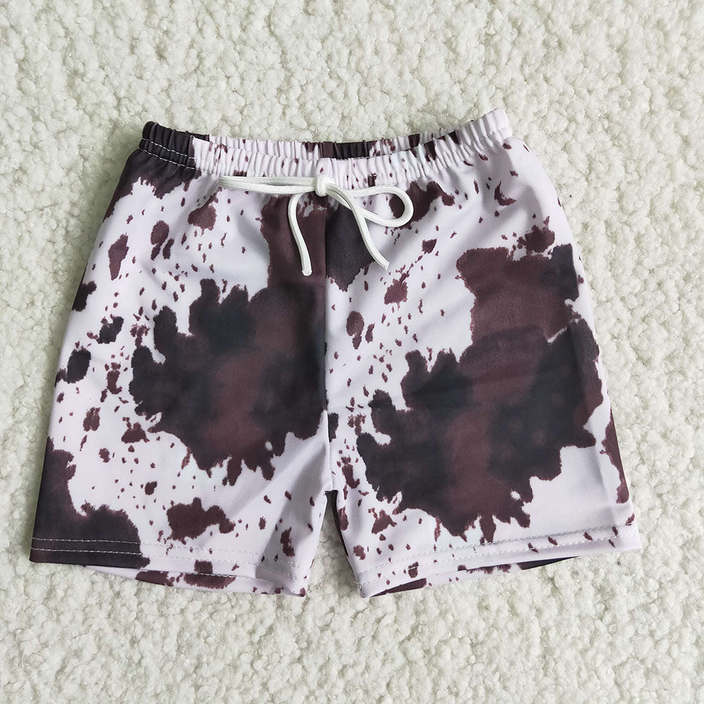 Boys Cow print trunk swimwear