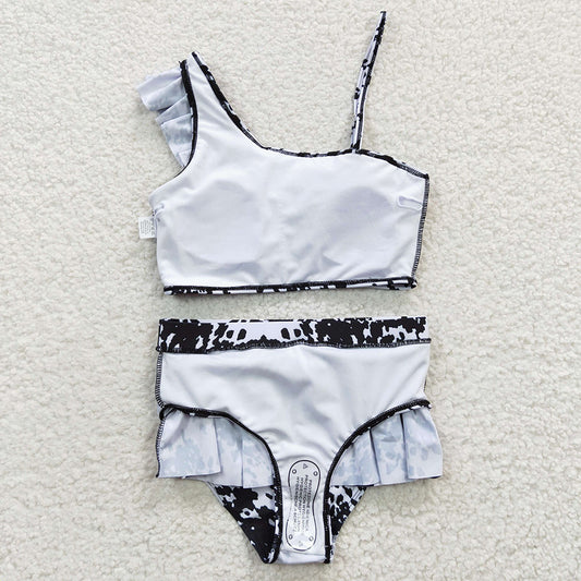 Baby Girls Summer Cow Print Two Pieces Swimsuits