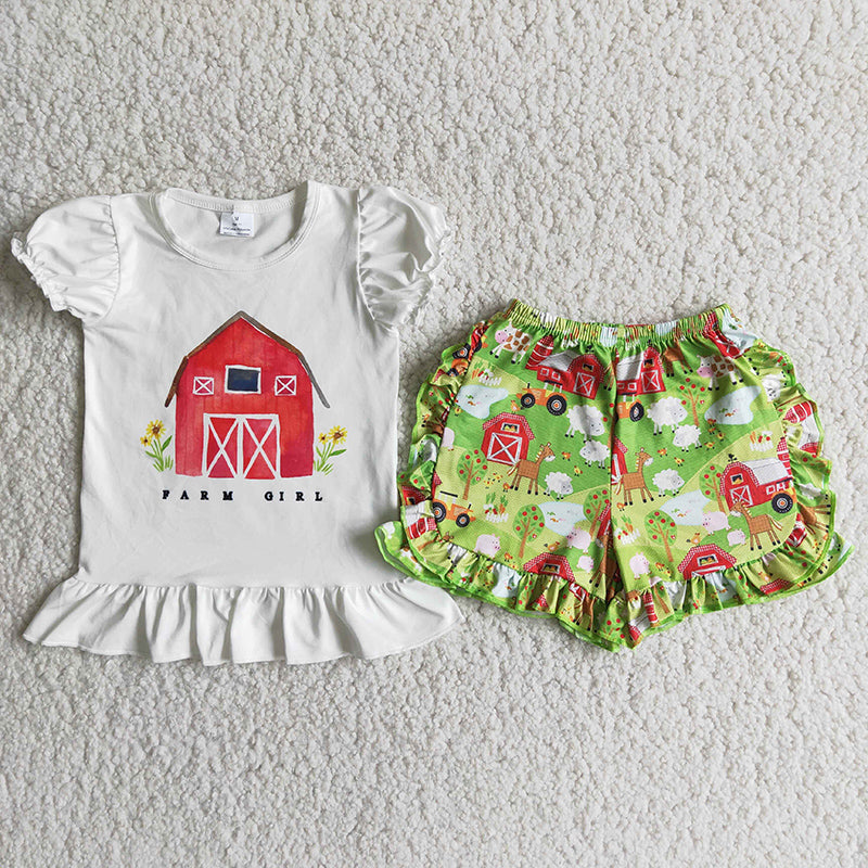 Farm Hourse ruffle shorts summer sets