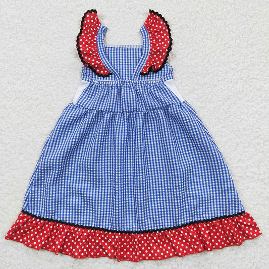 Baby Girls July 4th Flag kKnee Length Dresses
