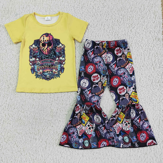 Baby girls Halloween cartoon pants clothes (can choose headband here)