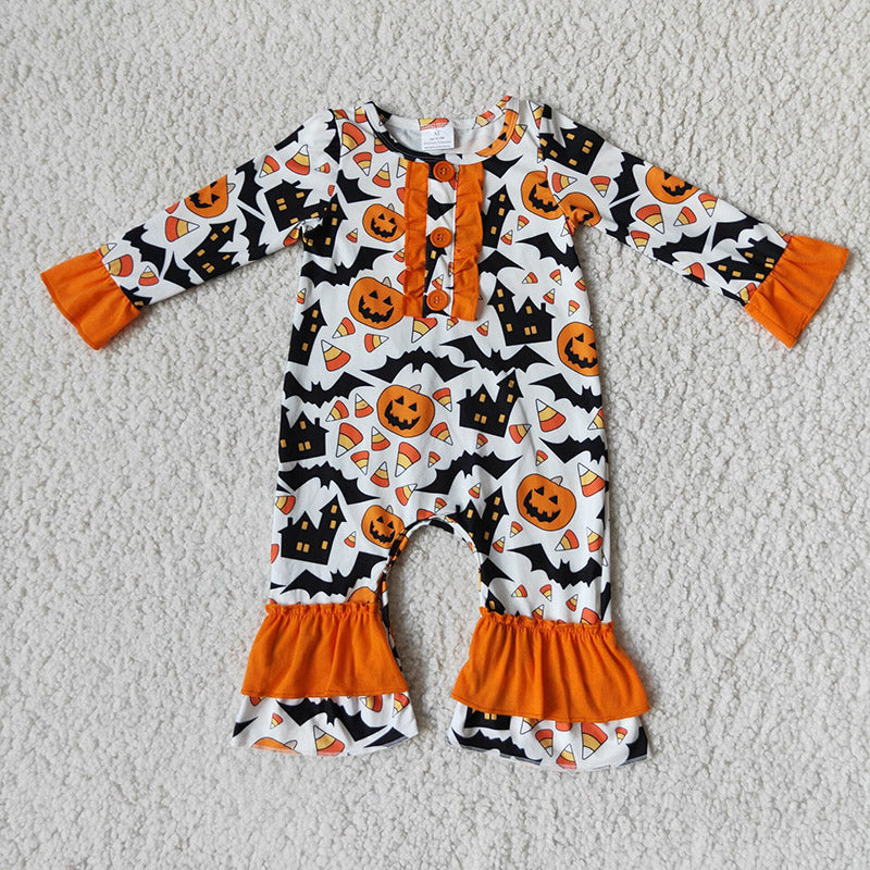 Halloween orange rompers