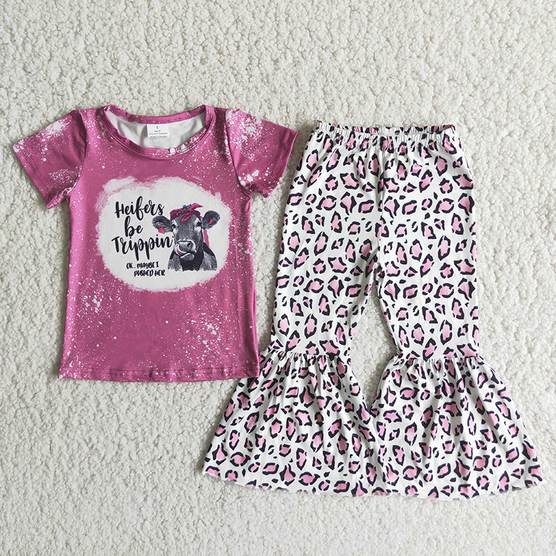 Heifer hotpink leopard set