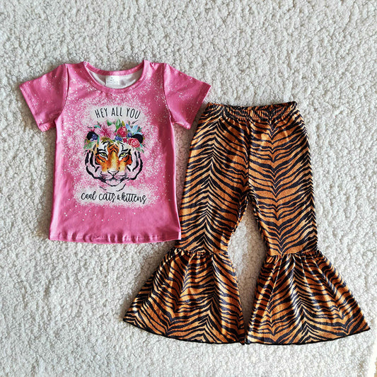 Pink Tiger bell bottom pants sets