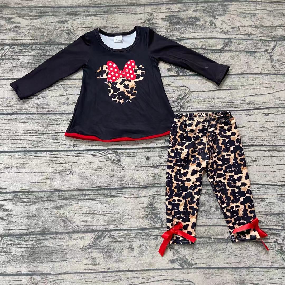 Leopard cartoon mouse legging sets