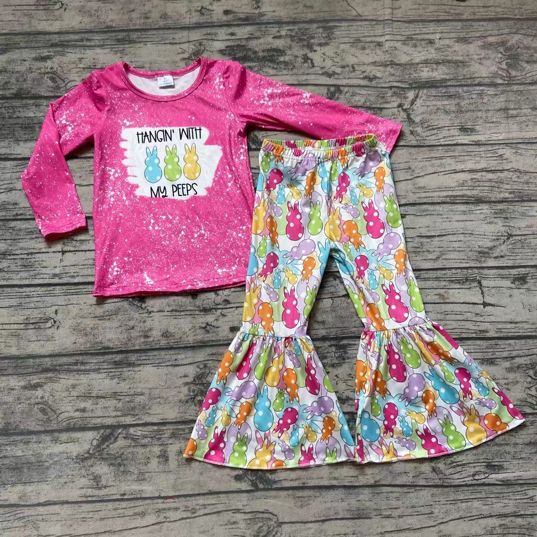 Easter Bunny bell bottom pants sets