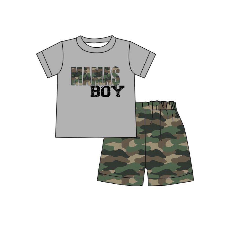 Baby mama's boy camo shorts sets