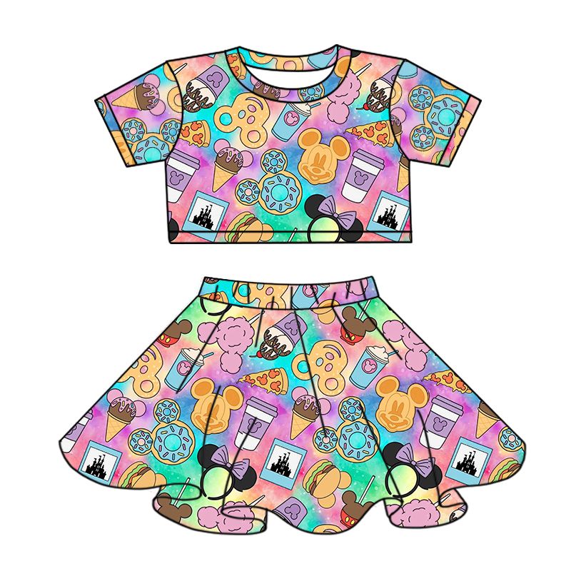 Baby girls cartoon mouse skirts sets