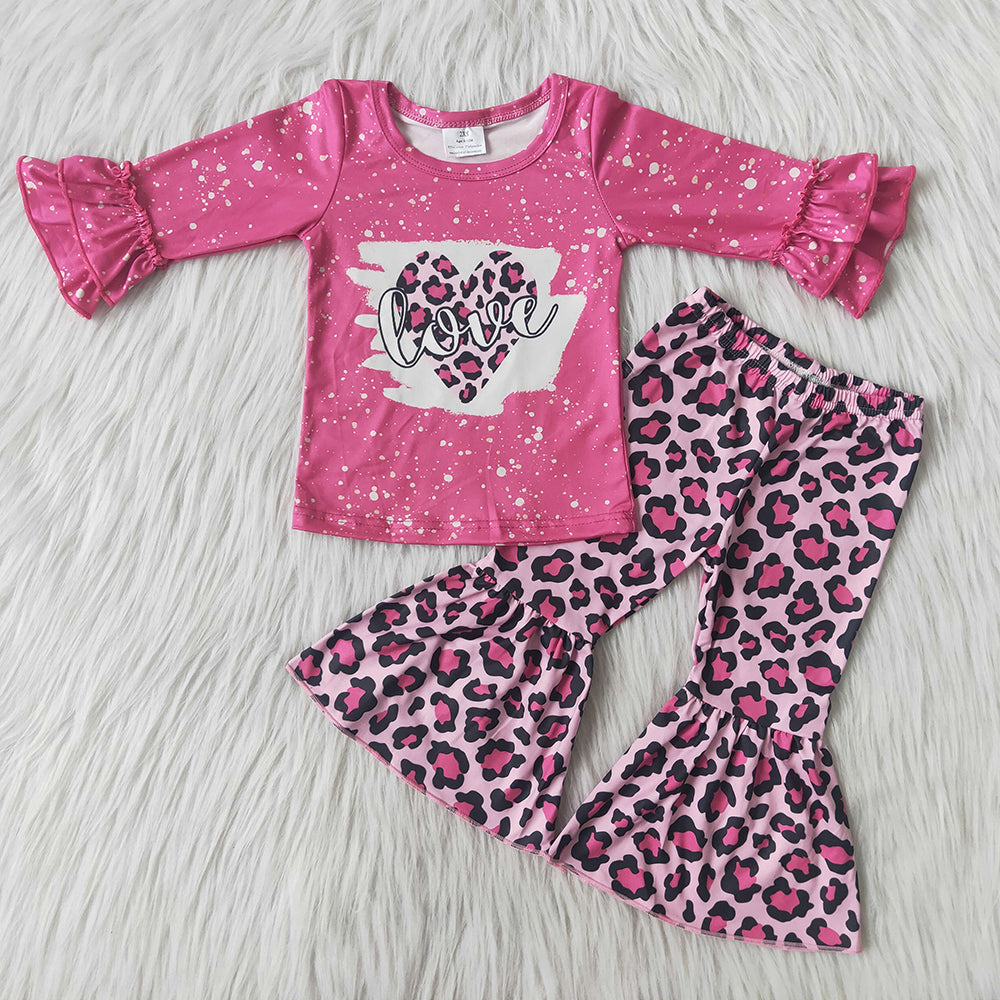 Valentines hotpink leopard LOVE sets
